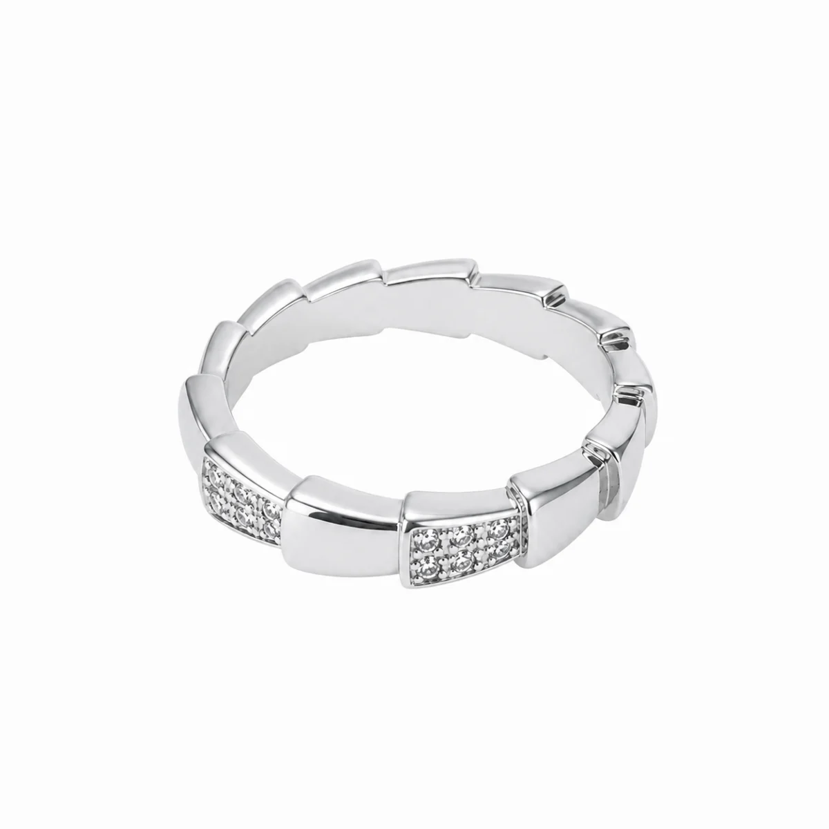 Geometrik Taş Detaylı Silver Yüzük
